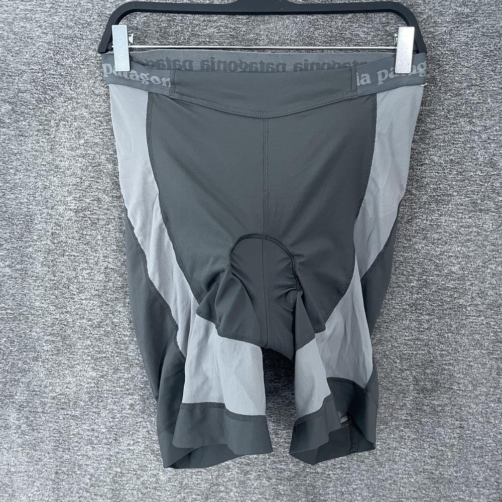 Patagonia Padded Cycling Shorts Mens Large Gray Compression Bike Liner Baselayer